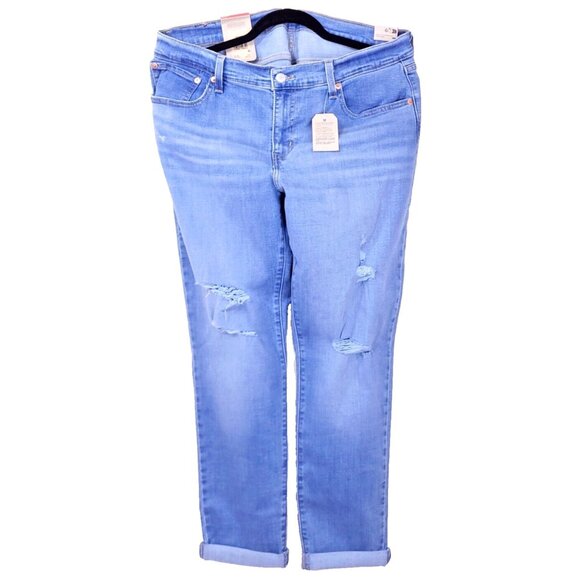 Levi's Distressed Boyfriend Copain Blue Jeans 32 x 30 New with Tags - Picture 1 of 12